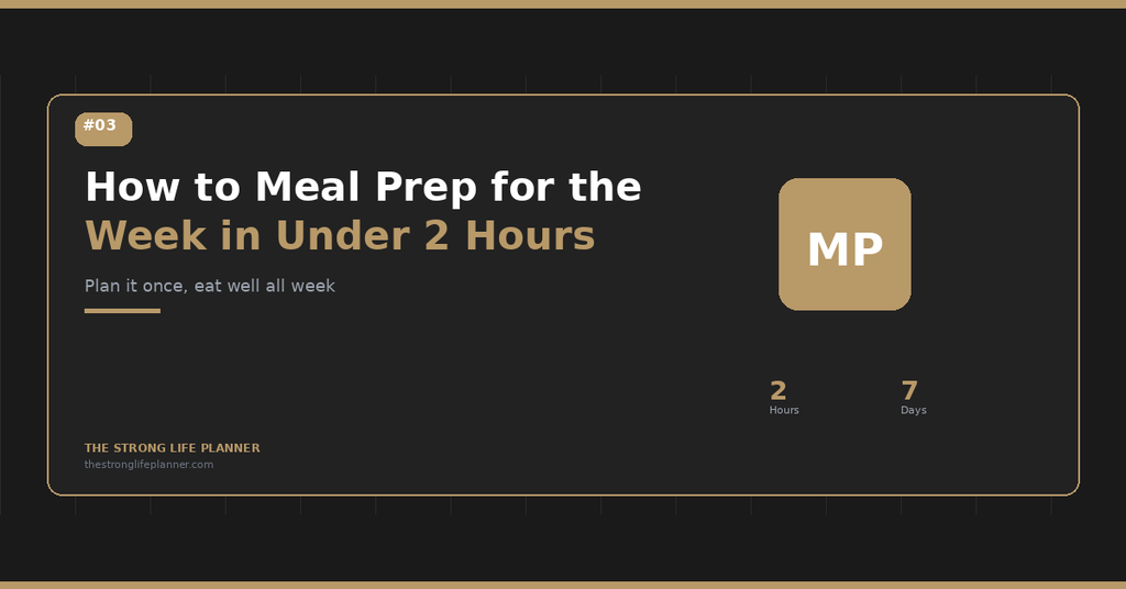 How to Meal Prep for the Week in Under 2 Hours