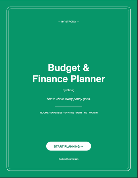 Budget & Finance Planner — Digital Monthly Budget Tracker, Debt Payoff, Savings Goals, Net Worth