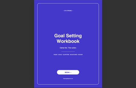 Goal Setting Workbook — Vision Board, Quarterly Goals, 90-Day Sprint, Weekly Review