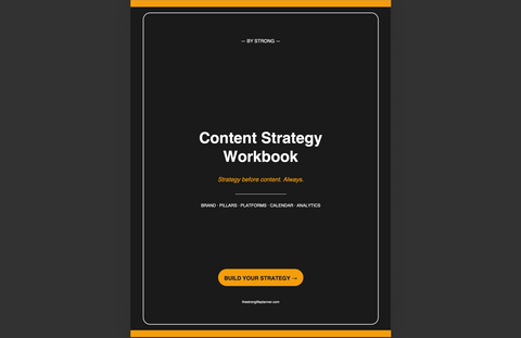 Content Strategy Workbook — Brand Identity, Content Pillars, Calendar, Analytics Tracker