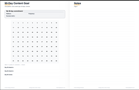 Content Strategy Workbook — Brand Identity, Content Pillars, Calendar, Analytics Tracker