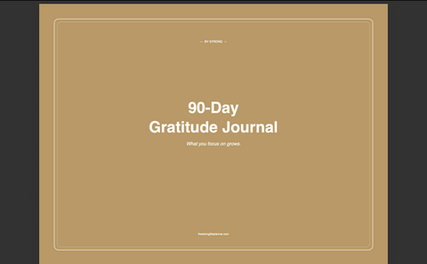90-Day Gratitude Journal — Digital Daily Gratitude Prompts, Morning Intentions & Evening Reflections