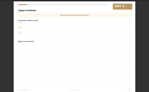 90-Day Gratitude Journal — Digital Daily Gratitude Prompts, Morning Intentions & Evening Reflections