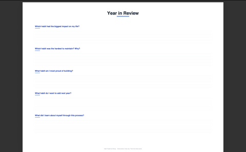 Habit Tracker — Digital Daily & Monthly Habit Tracking with Streaks, Reviews & Reflection