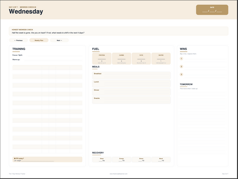 The 7-Day Workout Tracker — Free Digital Planner for iPad